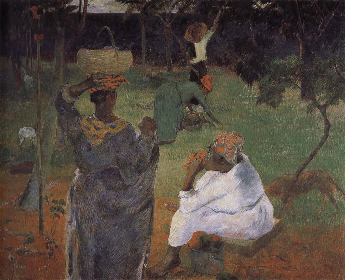 Paul Gauguin Mining mango woman